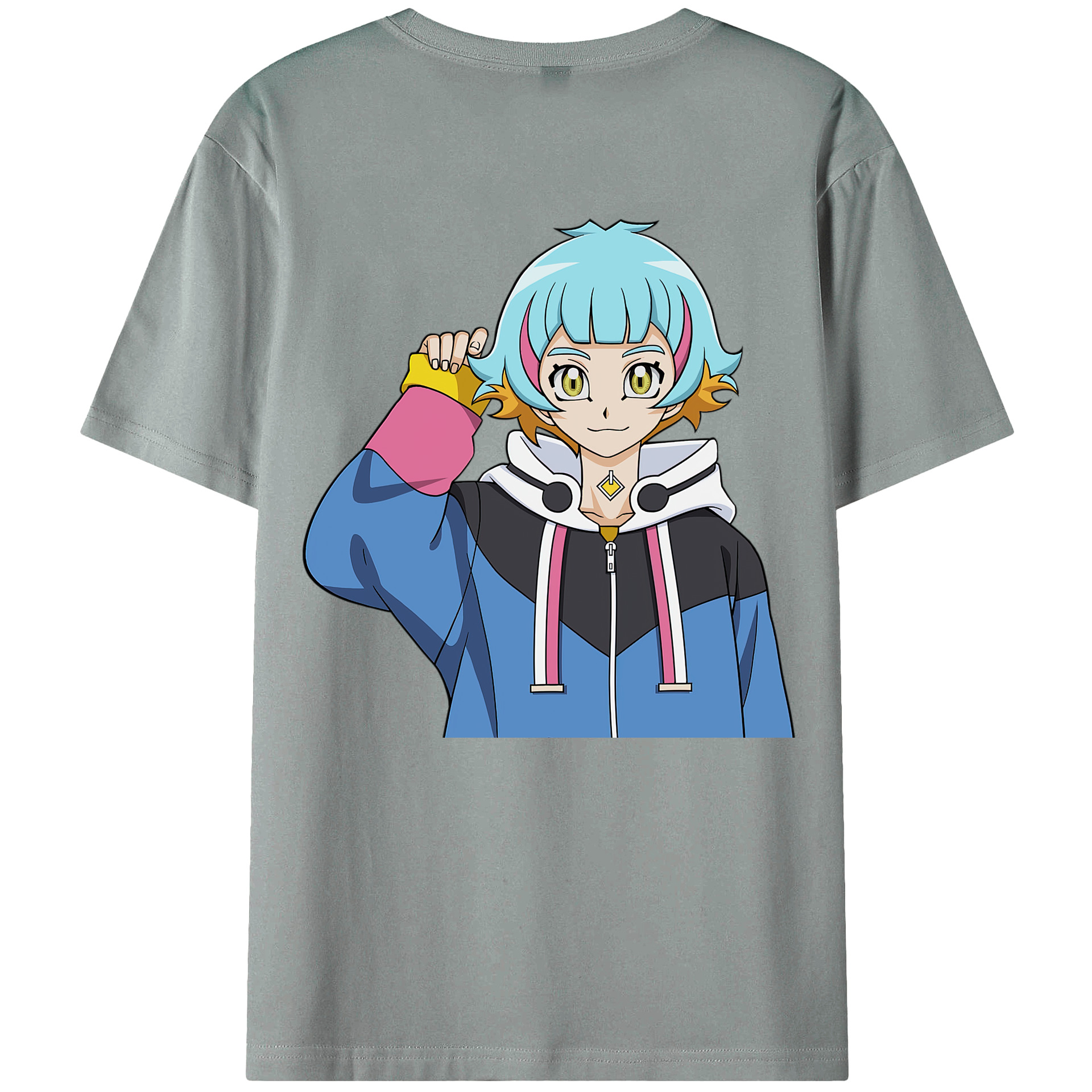 （画像用） 遊☆戯☆王 Yu-Gi-Oh! 綿100％ メンズ半袖Tシャツ（バックプリント） 通気性